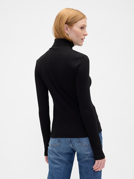 Image number 2 showing, Ribbed Turtleneck T-Shirt