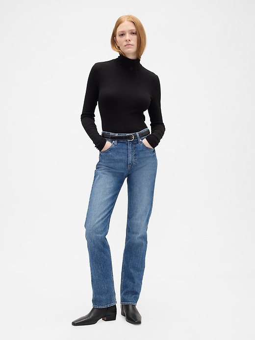 Image number 3 showing, Ribbed Turtleneck T-Shirt
