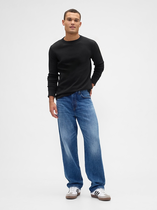 Image number 3 showing, Waffle-Knit Crewneck T-Shirt