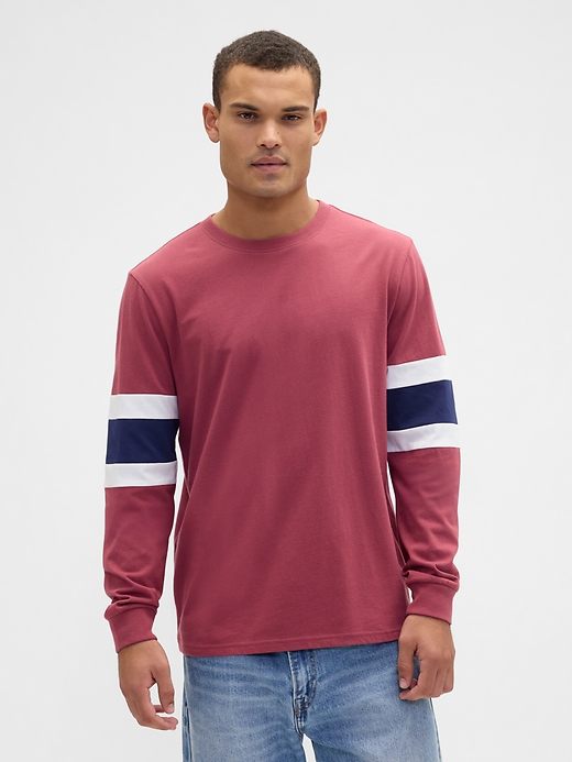 Image number 1 showing, Everyday Soft Varsity Crewneck T-Shirt