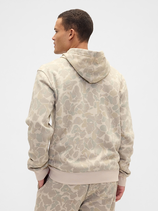 Image number 2 showing, Adult Relaxed Gap Logo Print Zip Hoodie