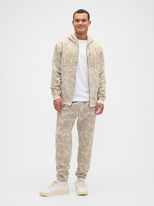 Image number 3 showing, Adult Relaxed Gap Logo Print Zip Hoodie