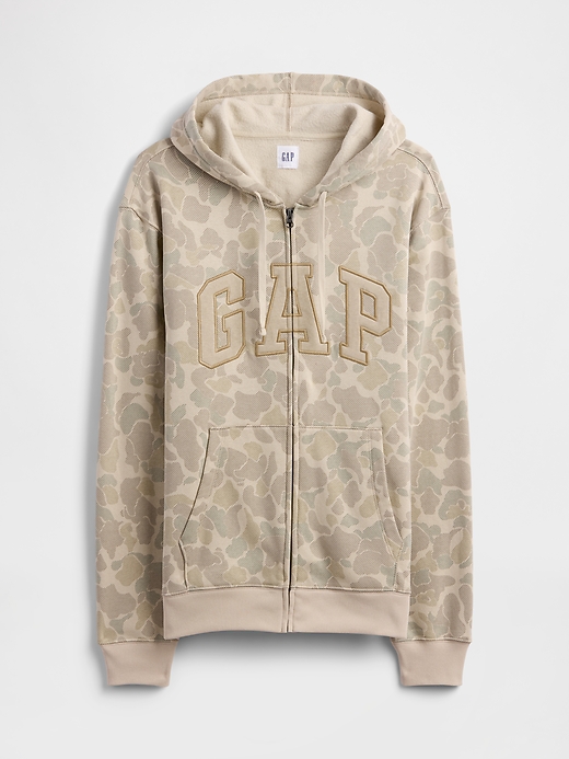 Image number 4 showing, Adult Relaxed Gap Logo Print Zip Hoodie