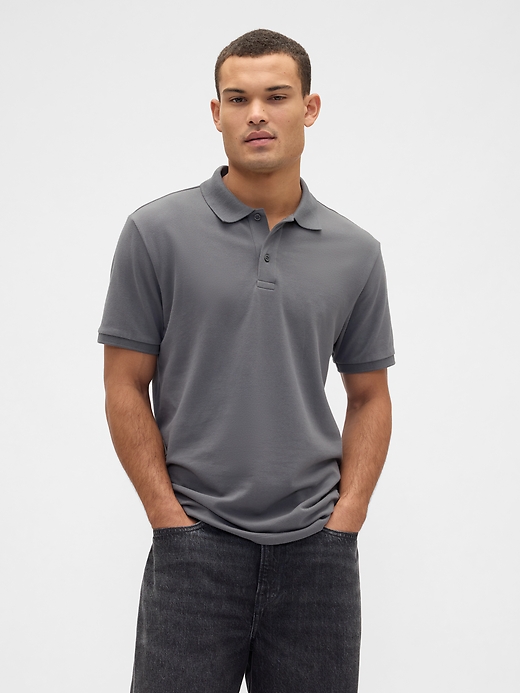Image number 1 showing, Stretch Pique Polo Shirt
