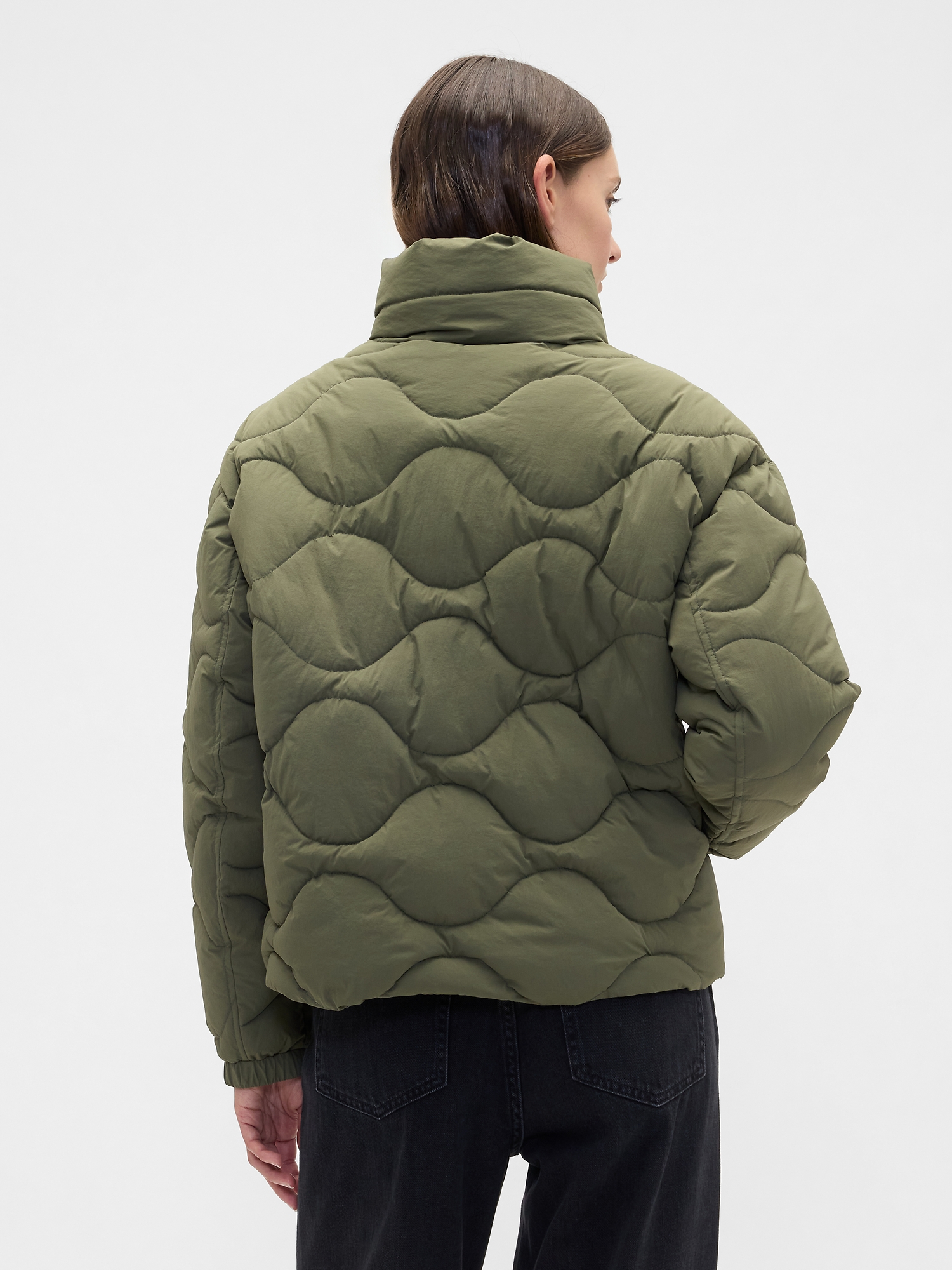Relaxed Quilted Nylon Jacket | Gap Factory