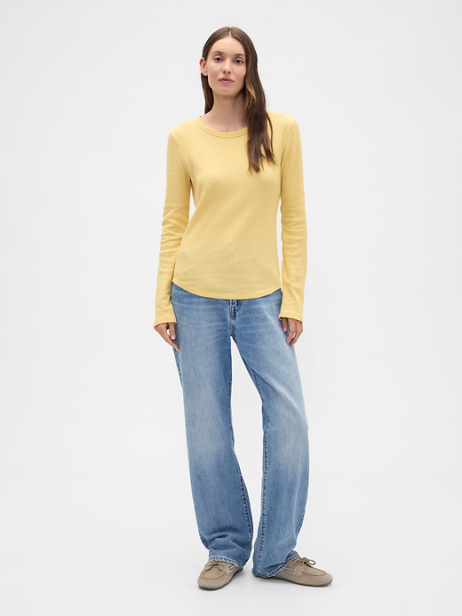 Image number 3 showing, Waffle-Knit Crewneck T-Shirt