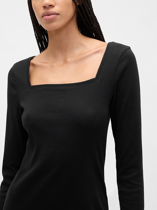 Image number 3 showing, Squareneck Mini Dress