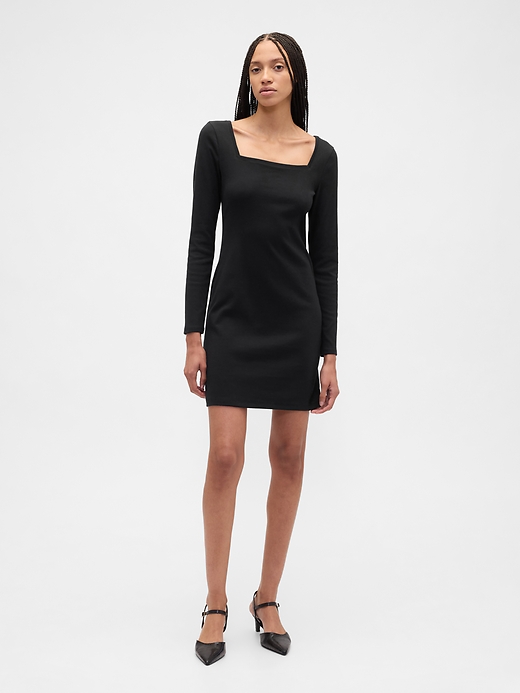 Image number 1 showing, Squareneck Mini Dress