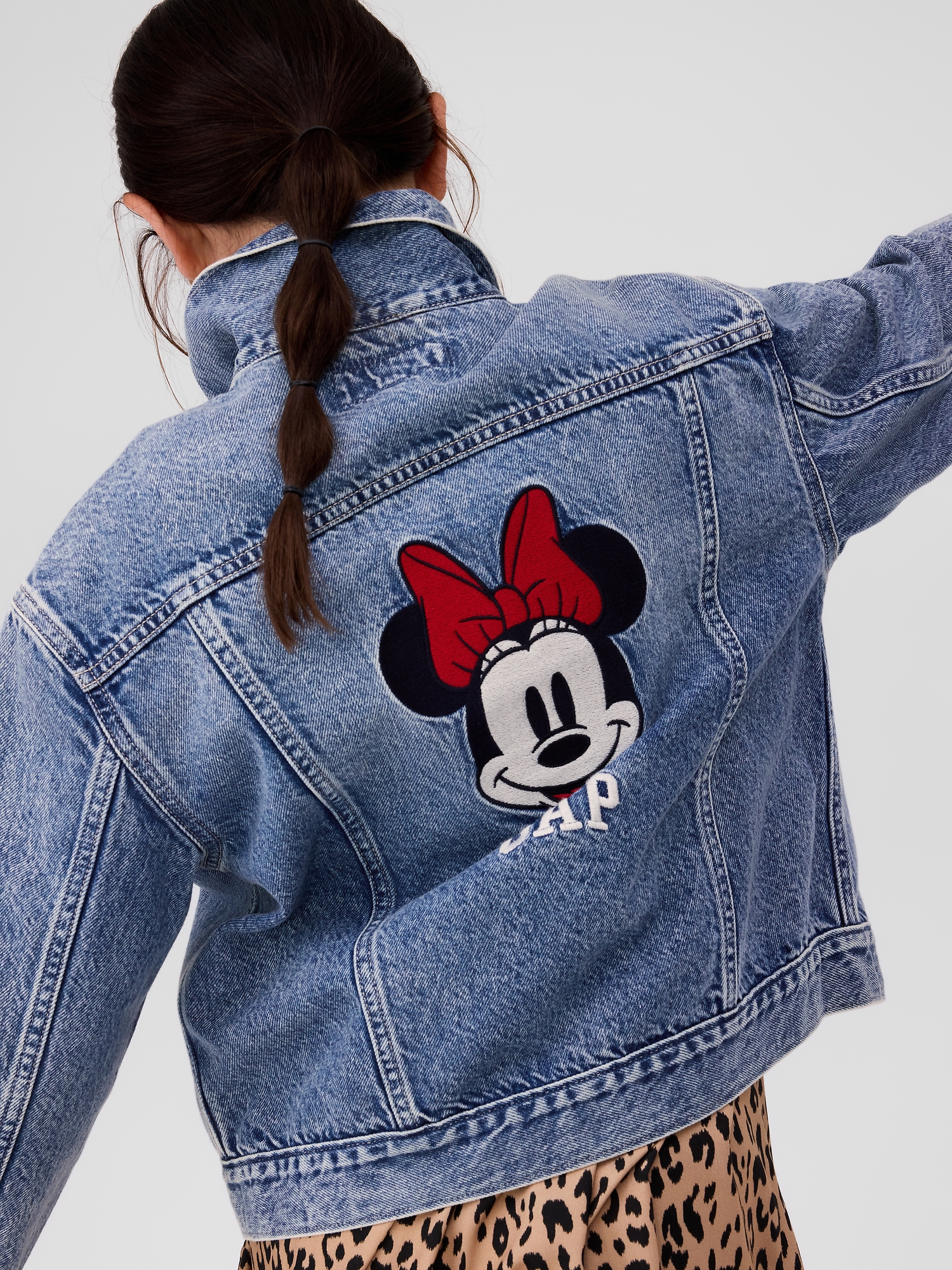 GapKids × Disney Minnie Mouse Relaxed Icon Denim Jacket | Gap Factory