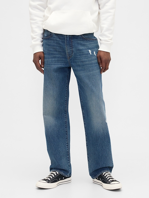 Image number 3 showing, Distressed Relaxed Jeans