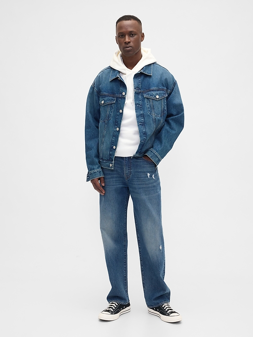 Image number 1 showing, Distressed Relaxed Jeans