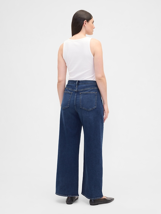 Image number 6 showing, High Rise Wide-Leg Sweatpant Jeans