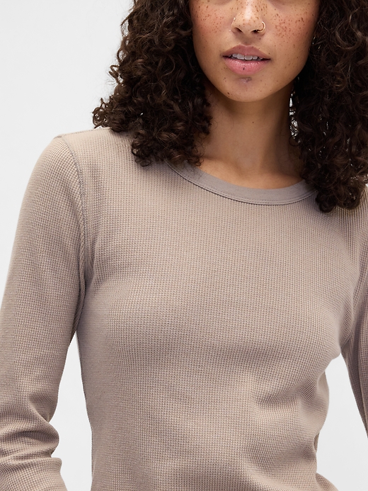 Image number 4 showing, Waffle-Knit Crewneck T-Shirt