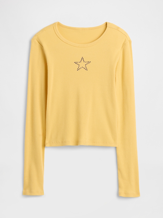 Image number 1 showing, Kids Ribbed Pointelle T-Shirt