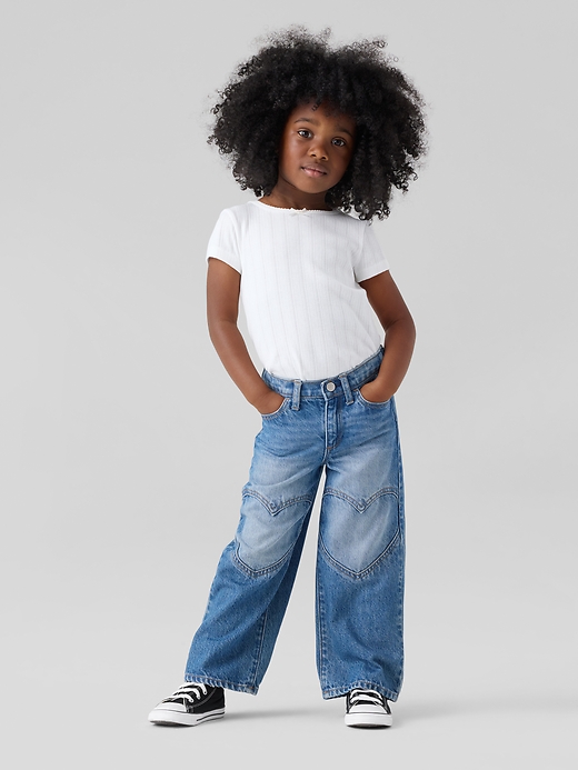 Image number 2 showing, babyGap Wide-Leg Heart Jeans