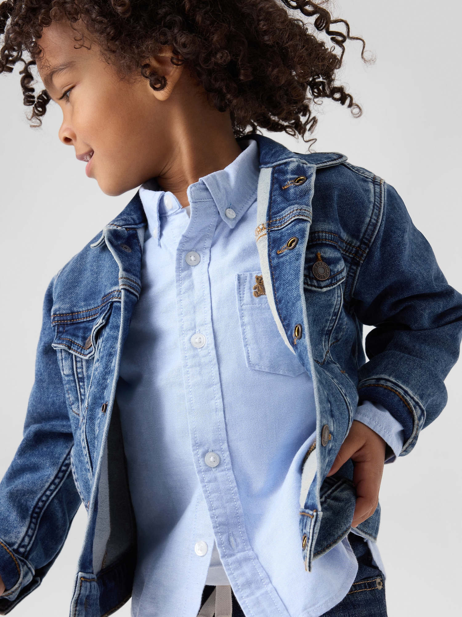babyGap Sweatshirt Icon Denim Jacket | Gap Factory