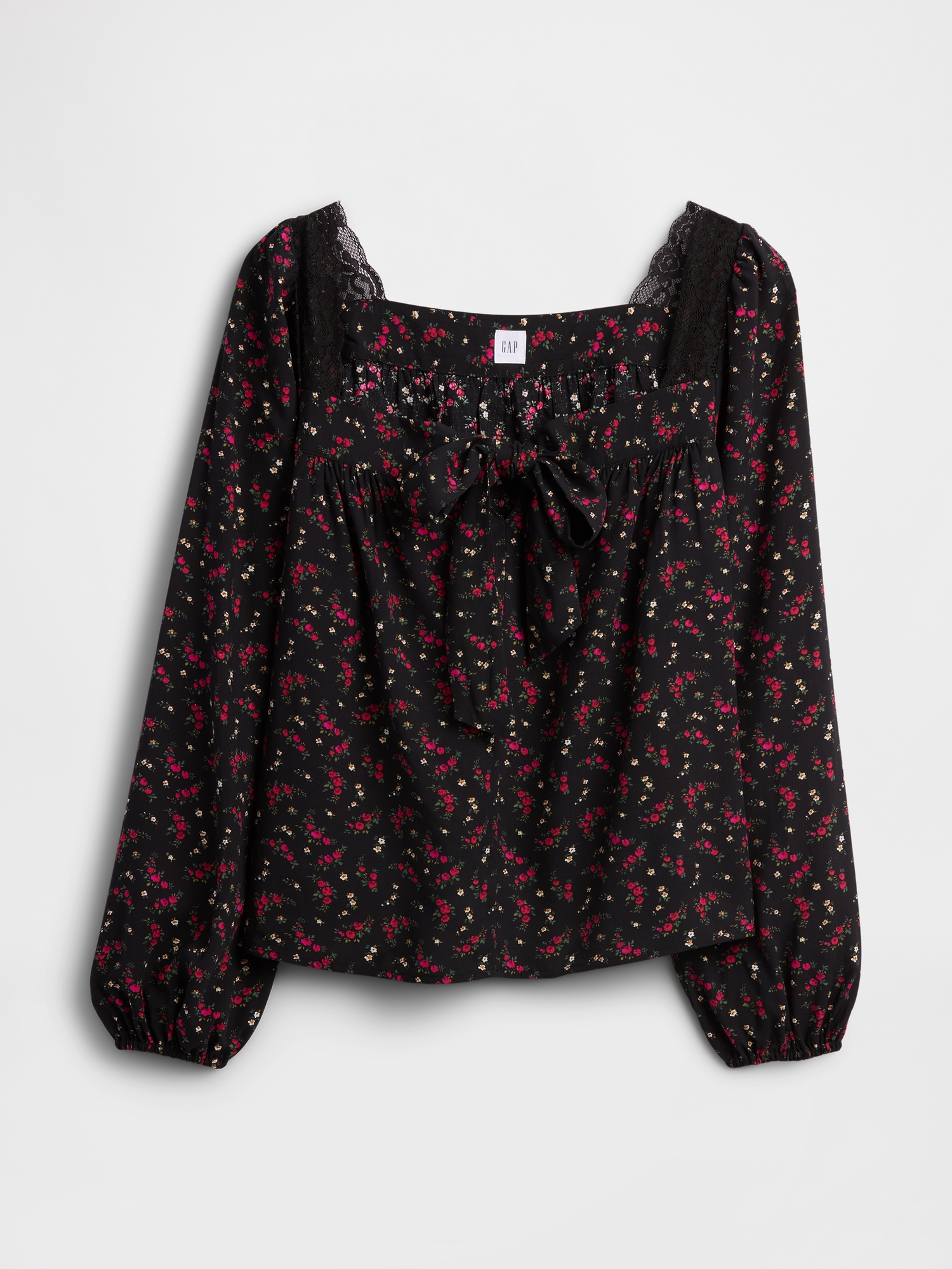 Oversized Lace-Trim Top | Gap Factory
