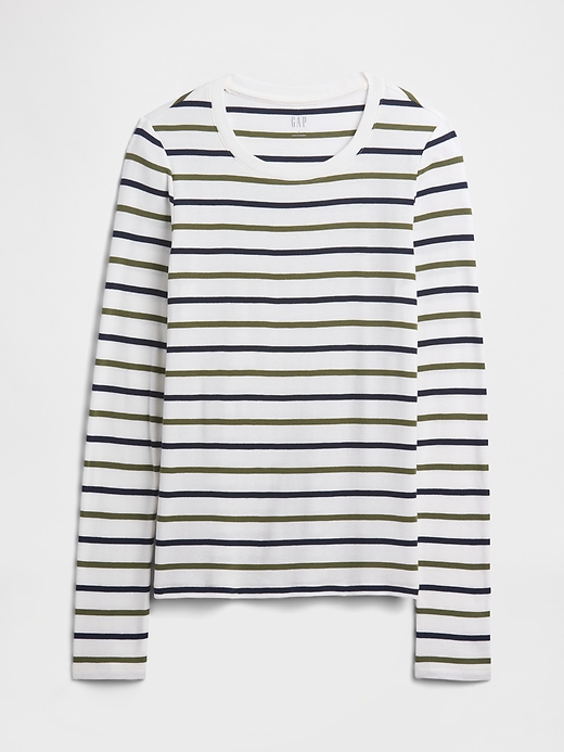 Image number 5 showing, Modern Ribbed Stripe Crewneck T-Shirt