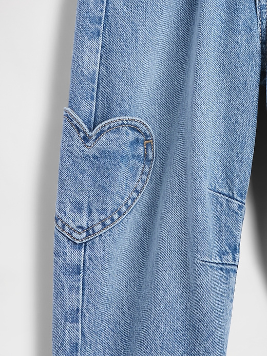 L'image numéro 4 présente Jean ballon surdimensionné à taille froncée babyGap