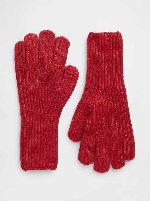 Image number 1 showing, CashSoft Recycled Ribbed Gloves