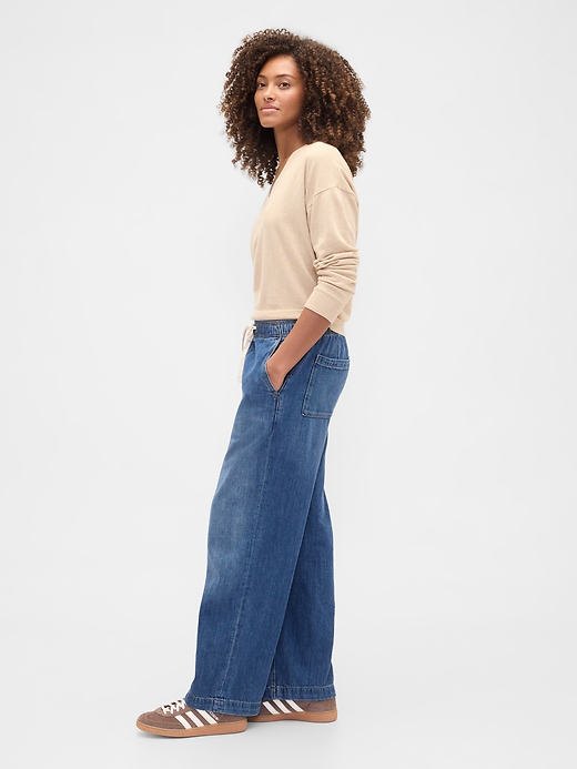 Image number 3 showing, High Rise Easy Wide-Leg Jeans