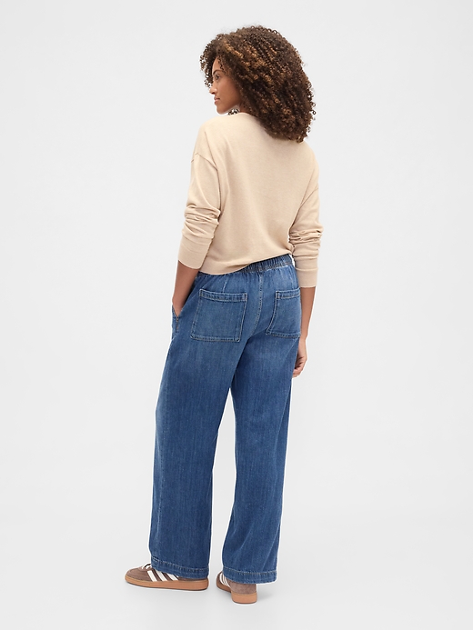 Image number 4 showing, High Rise Easy Wide-Leg Jeans
