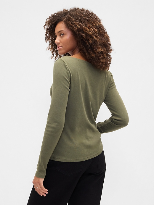 Image number 2 showing, Modern Ribbed Boatneck T-Shirt