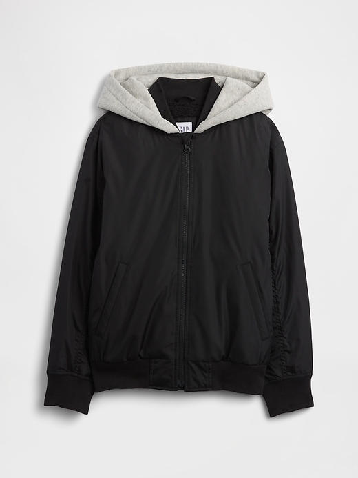 Image number 1 showing, Kids Hooded Bomber Jacket