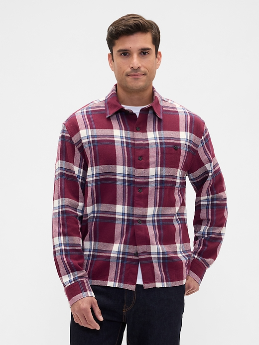 Image number 1 showing, Flannel Shirt in Boxy Fit