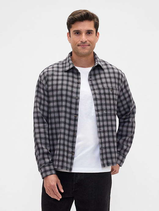 Image number 1 showing, Flannel Shirt in Boxy Fit