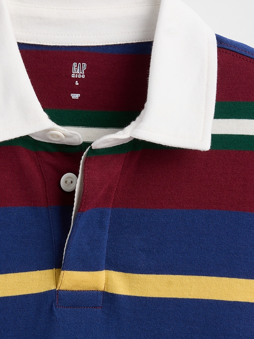 Image number 3 showing, Kids Relaxed Stripe Rugby Polo Shirt
