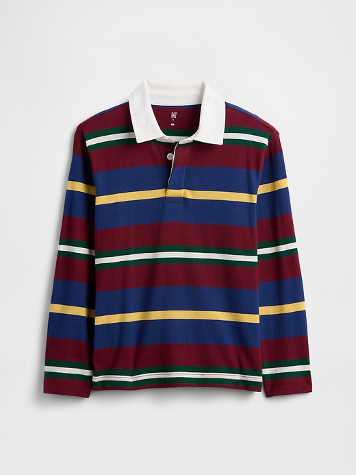 Image number 1 showing, Kids Relaxed Stripe Rugby Polo Shirt