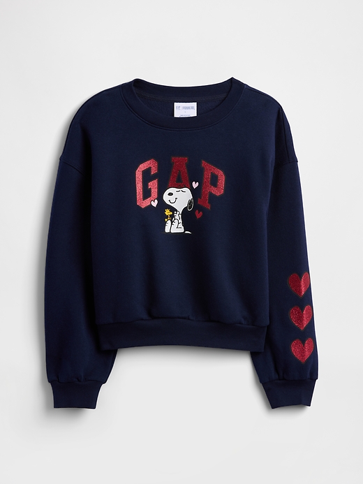Image number 1 showing, GapKids Peanuts Oversized Wedge Logo Sweatshirt
