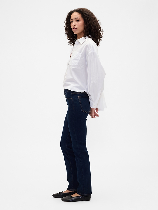 Image number 3 showing, Mid Rise Classic Straight Jeans