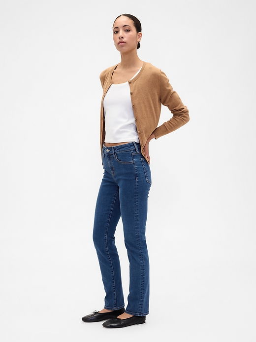 Image number 3 showing, Mid Rise Classic Straight Jeans