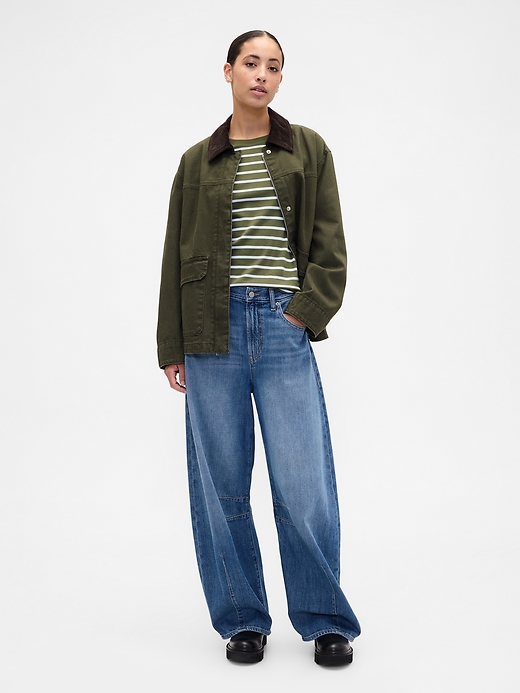 Image number 3 showing, Modern Ribbed Stripe Crewneck T-Shirt