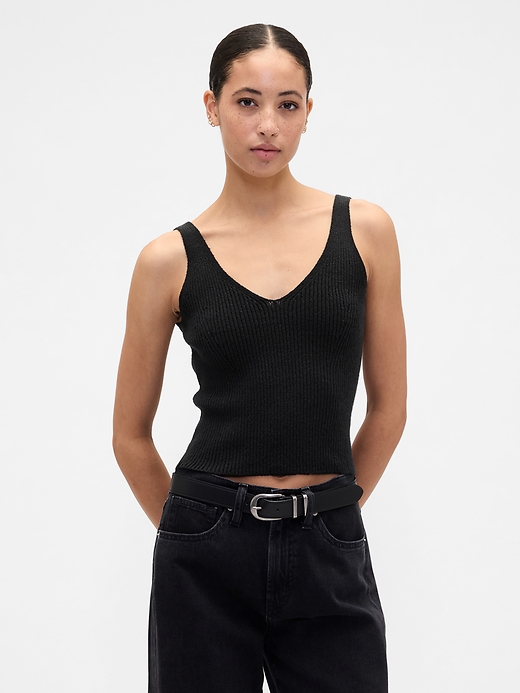 Ribbed Boucle Sweater Tank Top | Gap Factory