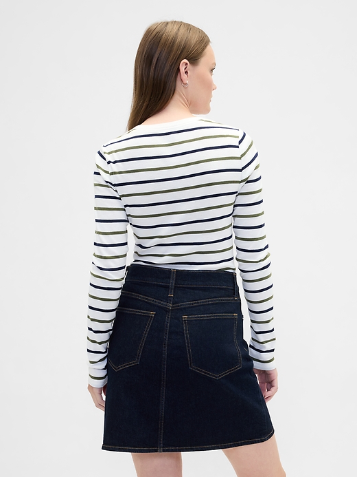 Image number 2 showing, Modern Ribbed Stripe Crewneck T-Shirt