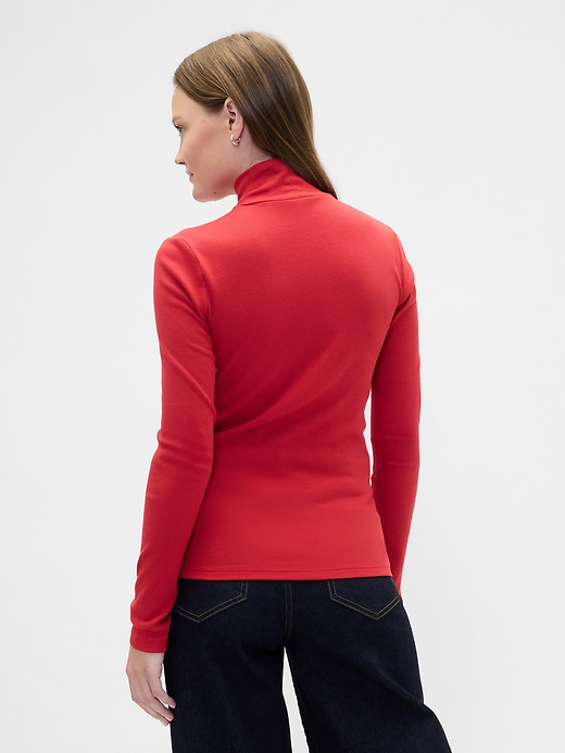 Image number 2 showing, Ribbed Turtleneck T-Shirt