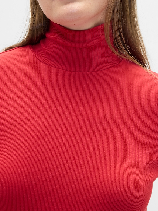 Image number 4 showing, Ribbed Turtleneck T-Shirt