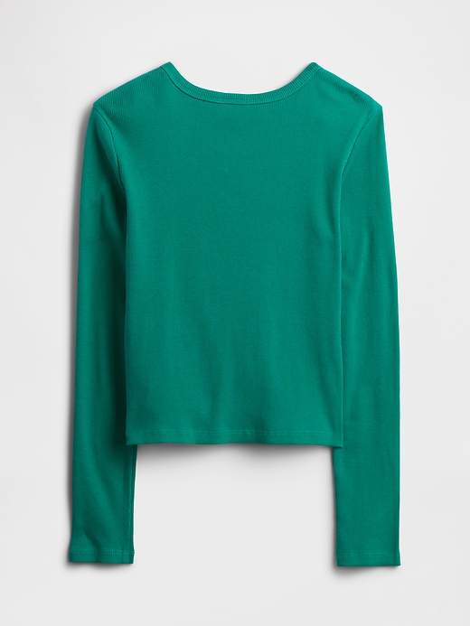 Image number 2 showing, Kids Ribbed Pointelle T-Shirt