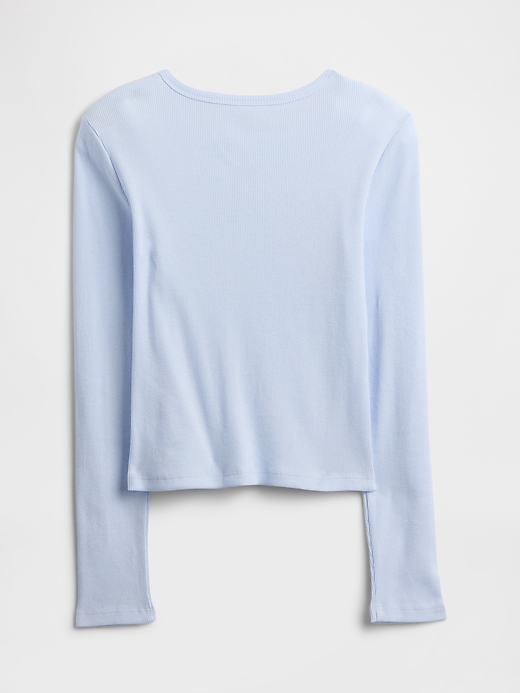 Image number 2 showing, Kids Ribbed Pointelle T-Shirt