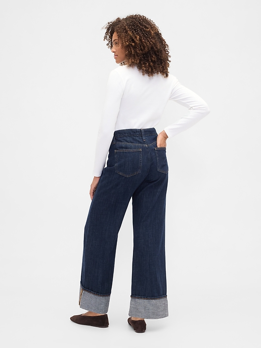 Image number 4 showing, High Rise Wide-Leg Jeans