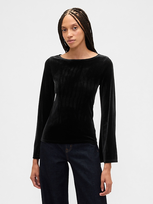 Image number 1 showing, Bell Sleeve Boatneck T-Shirt