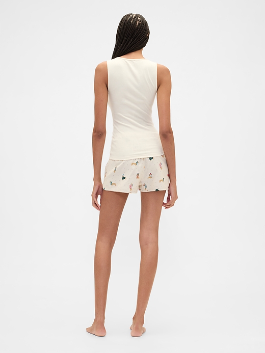 Image number 2 showing, Flannel PJ Shorts