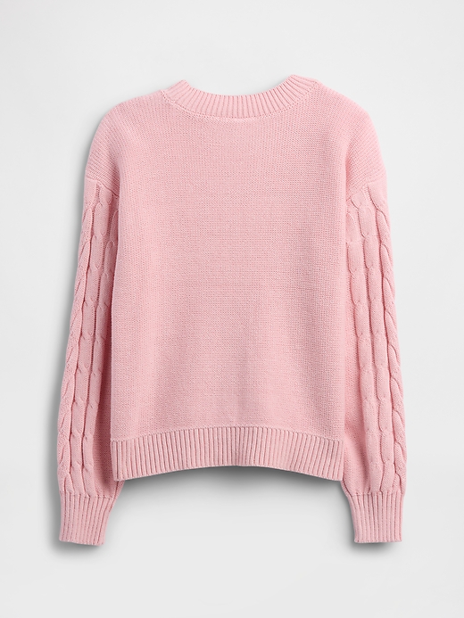 Image number 2 showing, Kids Relaxed Cable-Knit Sweater