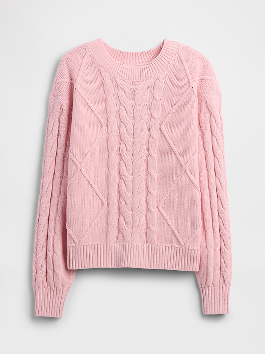 Image number 1 showing, Kids Relaxed Cable-Knit Sweater