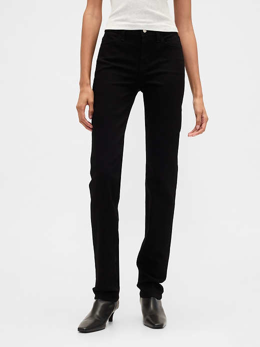 Image number 2 showing, Mid Rise Classic Straight Jeans