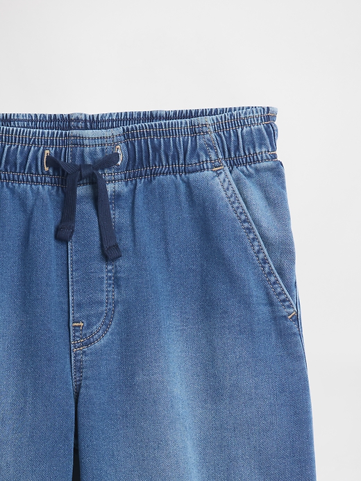 Image number 4 showing, Kids High Rise Pull-On Wide-Leg Sweatpant Jeans