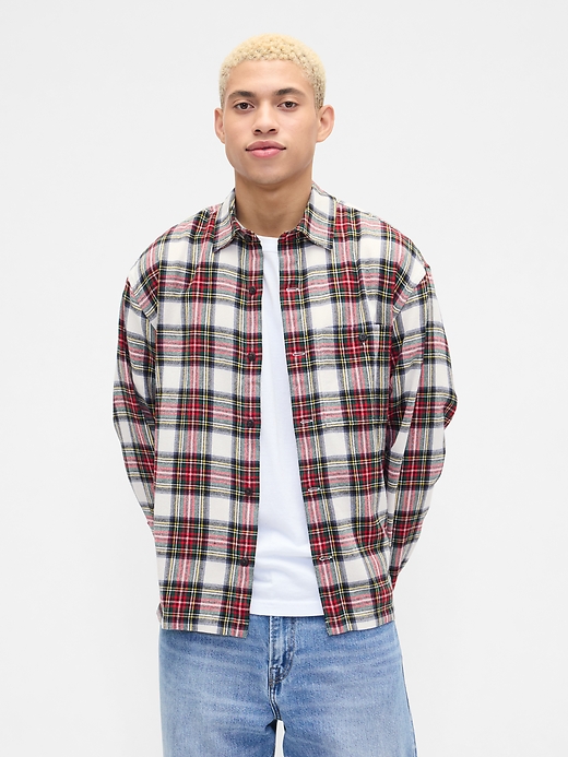 Image number 1 showing, Flannel Shirt in Boxy Fit